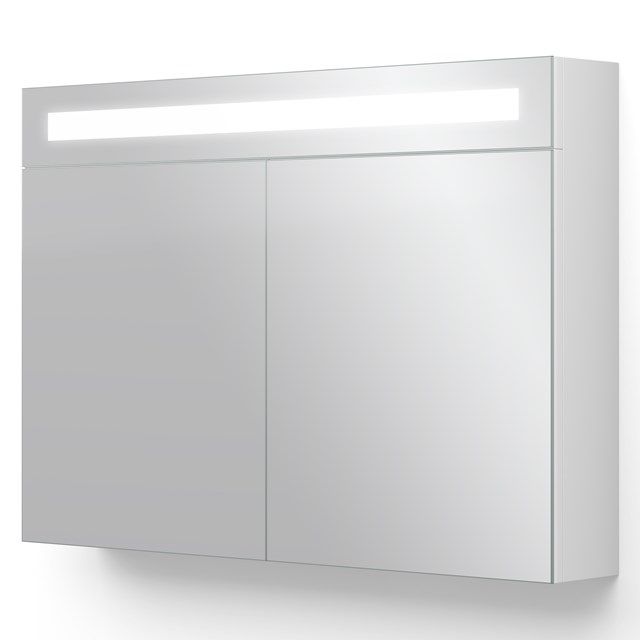 Maxaro Spiegelkast met Verlichting Filo 90x62,5cm Hoogglans Wit