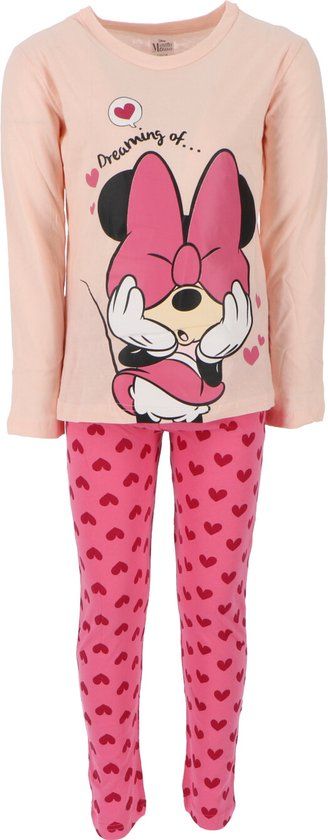 4KidsOnly Cookie Company Minnie Mouse Pyjama - Maat 110/116 - Katoen - Roze - Blauw - Kind