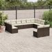 Prolenta Maison Exclusive - Tuinset voor de tuin, bestaande uit 12 delen met kussens, bruin, gemaakt van polyrotan