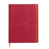 RHODIA 117712C - Soepel Schrift Framboos - A4+ - 22 x 29,7 cm - Gelijnd - 160 Afscheurbare pagina's - Clairefontaine Ivoor Papier 90 g/m² - Leeslint, Elastieksluiting - Imitatieleer