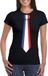 Bellatio Decorations Shoppartners Bv Zwart t-shirt met Franse vlag stropdas dames - Frankrijk supporter M