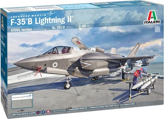 Italeri -2810 F-35 B Lightning II STOVL versie, schaal 1:48, model kit, model van kunststof, modelbouw, meerkleurig, IT2810