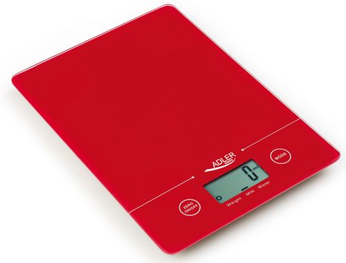 Adler AD 3138 - Keukenweegschaal - rood - LCD - 5 kg