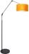 Steinhauer Zwarte Vloerlamp Booglamp Prestige Chic 8117ZW met Goud Velours Kap