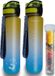 BeiJingLiangPinJiaZuoKeJiWenHuaFaZhanYouXianG Gourde Tritan, 1 l, sans BPA, bleu-jaune