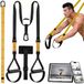 Merkloos TRX Suspension trainer - Verstelbare weerstandsbanden - 146 tot 190 cm - Zwart met complete set