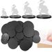 Ronde plastique basis - Modelbasis set - 60, 80, 90 en 100 mm - 50 stuks