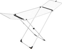 Vileda Universeel droogrek, inklapbaar, ruimtebesparend, met wielen, staal, wit, 5 x 55 x 129 cm