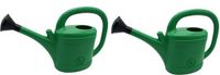 Prosperplast Arrosoir - 2x - vert - plastique - avec pomme d'arrosage - 3 litre