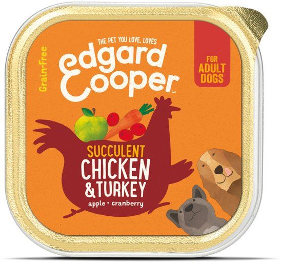 Edgard &amp; Cooper Edgard & Cooper Kuipje Honden Natvoer Kip - Kalkoen 150 gr