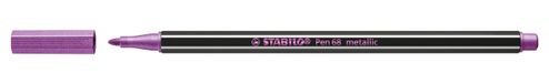 Stabilo Pen 68 metallic, feutre premium, vert métallique, à l'unité