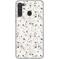 1001 coques Samsung Galaxy A21 bedrukt siliconen hoesje terrazzo color