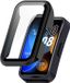 Strap-it Hard case bescherming - Stevig PC hoesje met glasplaat geschikt voor Huawei Band 8 - zwart
