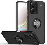 Tumundosmartphone Matte hoes met zwarte rand en 360° draaibare ring voor Xiaomi Redmi Note 13 Pro+ Plus 5G