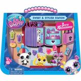 Littlest Pet Shop - Snoepdoos en stijldoos - 4-in-1 winkel - Set van 3 dieren, 15 accessoires, 1 kaart, 1 Roblox-code - Minifiguren van dieren om te verzamelen - speelgoed voor kinderen van 4+ - BF00722