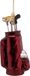 Vondels Boule de Noël en verre - Sac de golf 13cm Bordeaux 1 pièce