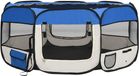 vidaXL Hondenren - Inklapbaar - Met Draagtas - 145x145x61 cm - Blauw