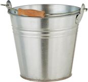 Seau décoratif sans marque, galvanisé, argent - 26 cm de hauteur - décoration de jardin.