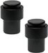 Benson Butoir de porte - 2x - noir - avec montage à vis - H4 x D3 cm - tampon de porte