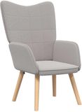 vidaXL Fauteuil Lichtgrijs 62 x 67 x 95,5 cm Sherpa Stof
