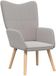 vidaXL Fauteuil Lichtgrijs 62 x 67 x 95,5 cm Sherpa Stof