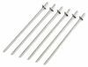 Piquets de tente 10x400 mm, 6 pièces – acier à béton galvanisé, pour pieds de tentes pliantes et de réception