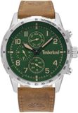 Timberland ILG of Switzerland AG Horloge Campton Mannen Polshorloge Groen Staal Leer Bruin 44 mm