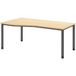 HAMMERBACHER table H-Serie | 4-Fuß-Gestell | höheneinstellbar | extrem stabil, Farbe Tischplatte: Ahorn, Farbe Gestell: Graphit