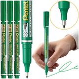 Pentel NF450 Permanente Marker Groen - 3 Stuks