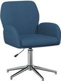 vidaXL Draaistoel Stof Blauw