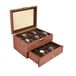 Boîte à montres de luxe - Boîte à montres en bois pour 20 montres ou bracelets - Marron