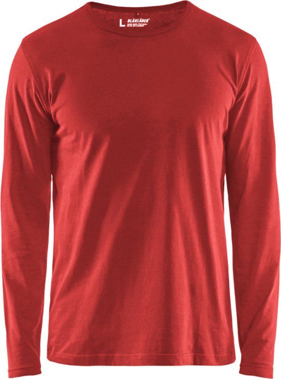 Blåkläder Blaklader T-shirt lange mouw 3500-1042 - Rood - XXL