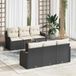 Prolenta Maison Exclusive Set van 7 tuinbankkussens, zwart, van polyrotan