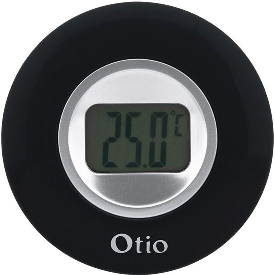 OTIO Binnenthermometer Met Lcd-scherm 77 Mm Zwart