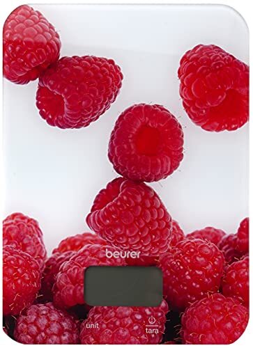 Beurer KS 19 Berry keukenweegschaal (digitale keukenweegschaal, met tarra-weegfunctie, sensortoetsbediening, draagvermogen van 5 kg)
