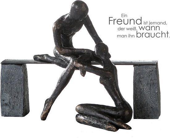 Casa De Toverkamer - Figuur 'Comfort' brons polyester staand 1 stuk(s) voor binnen overig 28 cm 21 cm 21 cm mens
