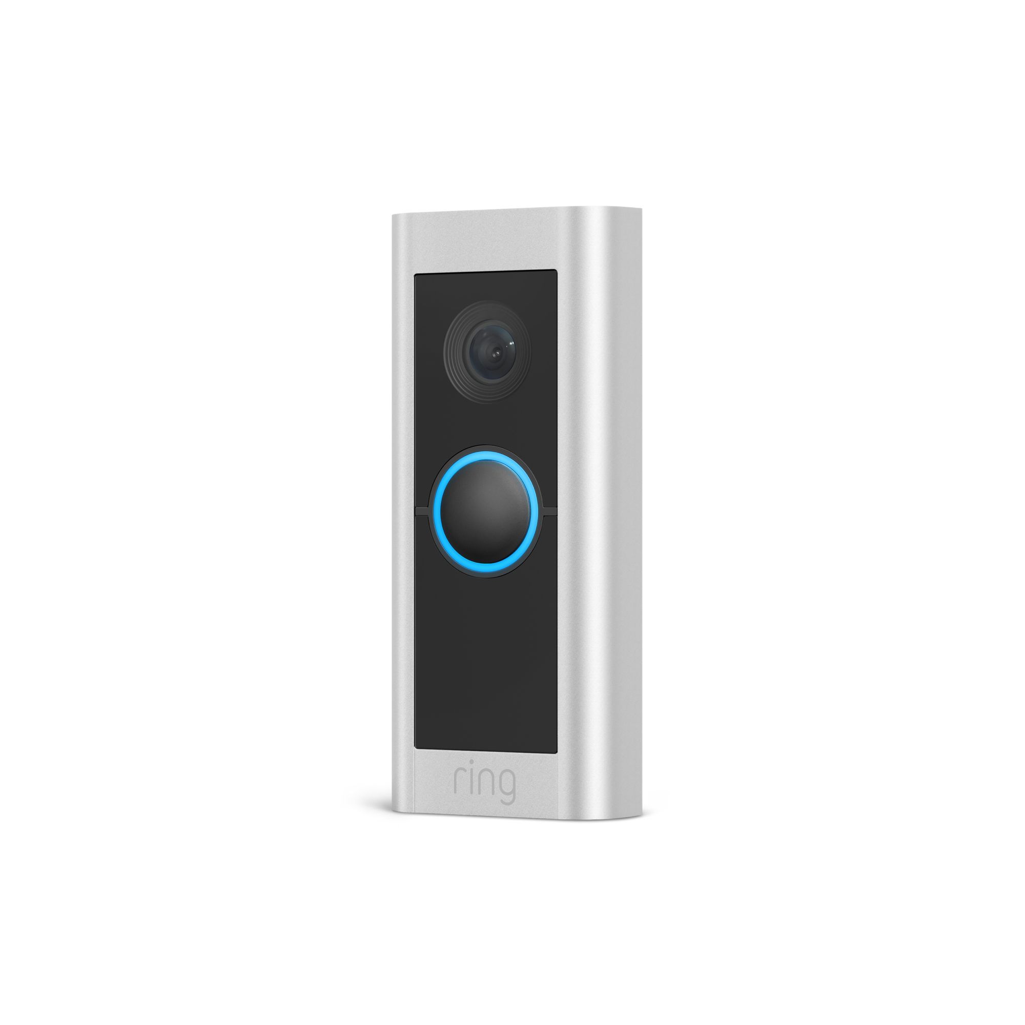 Ring Video Doorbell Pro 2 Plug-in - Nickel, Satin Steel - Smart Doorbell with Motion Sensor, Wireless, and Night Vision