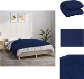 vidaXL Verzwaringsdeken 152x203 cm 11 kg stof blauw