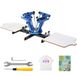 Shenzhen Haorui Industrial Technology Co., Ltd. Presse à sérigraphie - Machine de sérigraphie pour t-shirt - 4 couleurs - 2 stations - Bleu/Noir