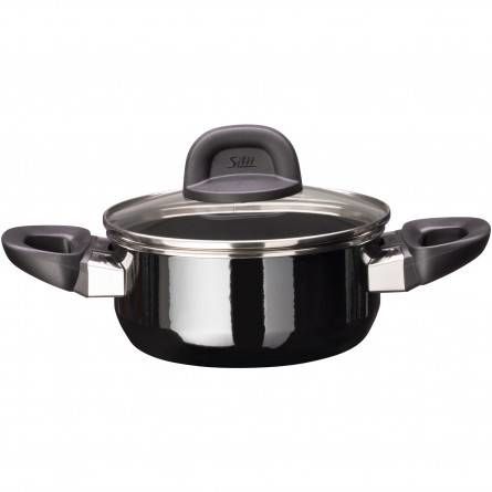 WMF Modesto Soup Pot - 1.3L - Black Glass & Stainless Steel