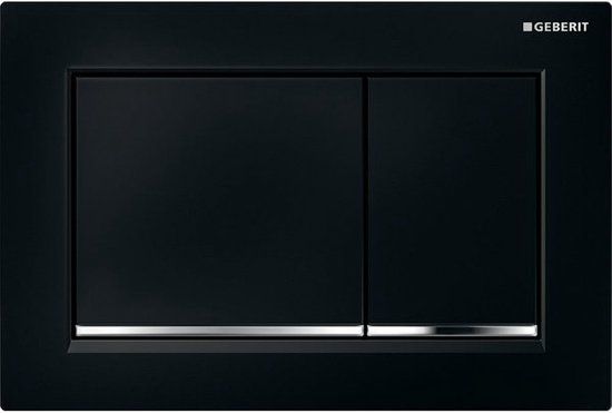 Geberit Omega30 Bedieningspaneel - RVS - Zwart/Glans Chroom