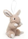Uni-Toys - Konijn met slappe oren (beige) - met lus - 15 cm (hoogte) - pluche konijn - pluche dier, knuffeldier