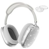 Fintie Hoes voor AirPods Max 2 (2026) en AirPods Max 1 (2024/2020) hoofdtelefoon, zachte TPU doorzichtig anti-kras beschermhoes, transparante accessoires beschermhoes (glinsterend helder)