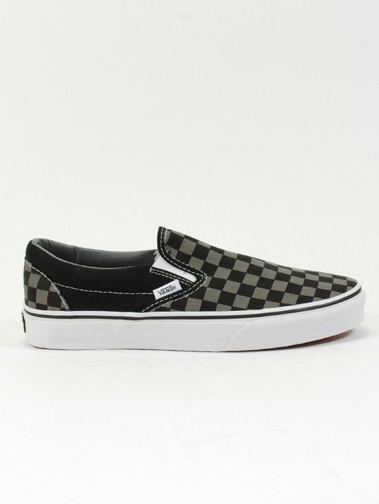 Vans Classic Slip-On Sneakers Unisex - Black/Pewter Checkerboard