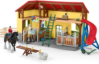 Schleich FARM WORLD Paardenstal - Paarden Speelgoed - 2 Paarden en Boerderij Speelfiguren - 82 onderdelen