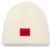 HUGO Saffa Beanie Open White crème