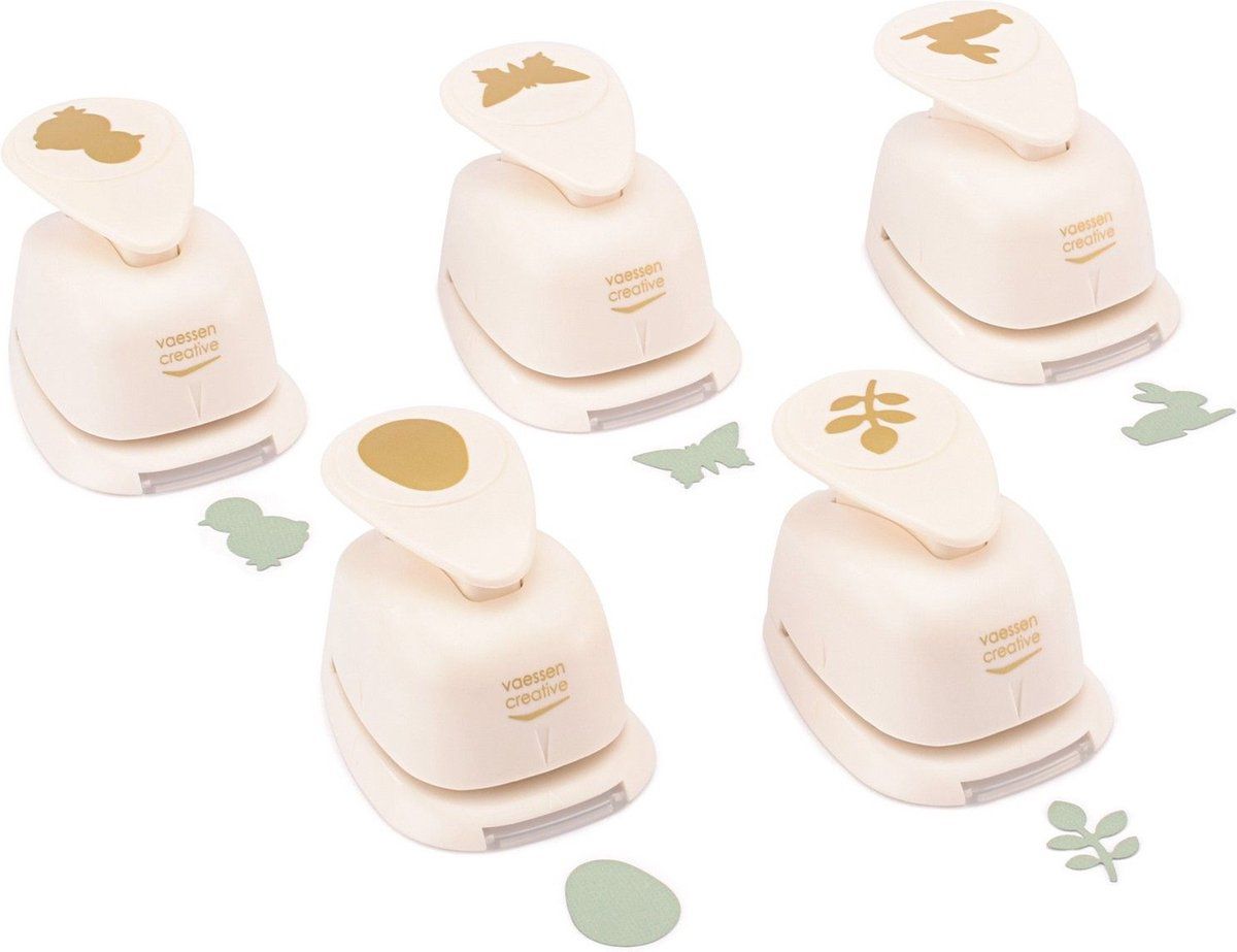 Vaessen Creative Figuurpons - Set Pasen - Wit