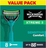 Wilkinson Sword Wilkinson Xtreme 3 Sensitive Comfort - 8 wegwerpscheermesjes
