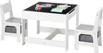 Vevor Kindertafel met 2 Stoelen en Stoffen Opbergbox