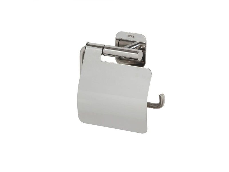 Tiger Colar Toiletrolhouder met klep - RVS - 13,3 cm x 14,6 cm x 3,5 cm